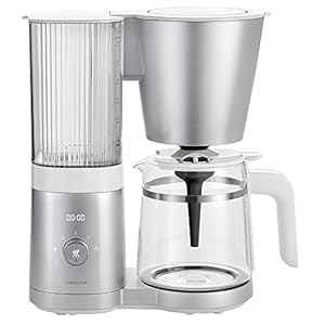 ZWILLING Enfinigy Glass Drip Coffee Maker 12 Cup Awarded the SCA Golden Cup Standard Silver