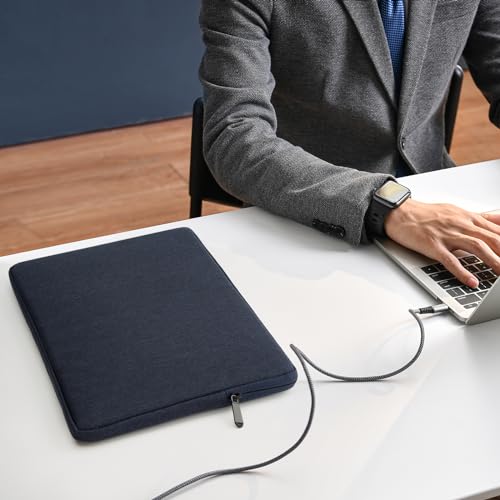 MicaYoung 15 Zoll Laptop Hülle Tasche Schutzhülle Kompatibel mit 2016-2019 15,4" MacBook Pro A1707 A1990/15 Surface Laptop 3 4/Samsung Notebook 9 Pro, Wasserdicht Laptop Sleeve Laptophülle, Navy Blau – Bild 7