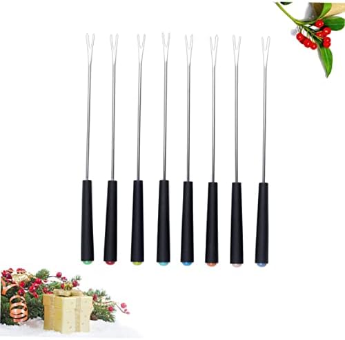 Stainless Steel Cheese Forks with Plastic Handle for Fondue Picnic Camping
