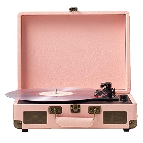 Tourne-Disque 3 Vitesses avec Haut-parleurs stéréo intégrés, Prend en Charge la Sortie Audio et l’entrée Audio AUX, Tourne-Disque avec Haut-parleurs, Conception de Valise (Rose) - Les Beatles, Paul McCartney, John Lennon, RIngo Starr, George Harrison Tourne-Disque 3 Vitesses avec Haut-parleurs stéréo intégrés, Prend en Charge la Sortie Audio et l'entrée Audio AUX, Tourne-Disque avec Haut-parleurs, Conception de Valise (Rose)