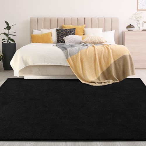 Gifeas 4x6 Black Area Rug - Thick Memory Foam Ultra Soft Non-Slip