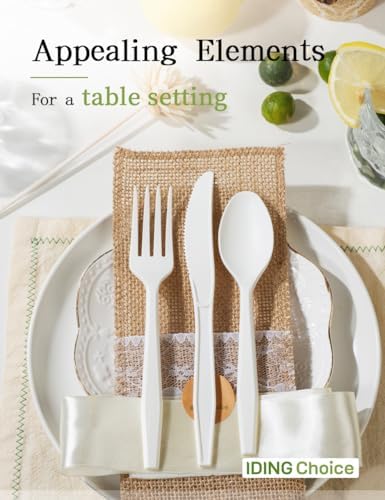 IDING Choice Compostable Forks 200 Count BPA Free Eco Friendly Heavyweight