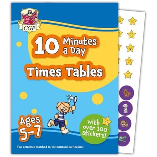 10 Minutes a Day Times Tables for Ages 5-7 (with reward stickers) (CGP KS1 Activity Books and Cards)