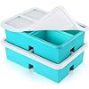 Silicone Freezer Trays With Lid Silicone Soup Freezer Molds Soup Freezer Containers For Freezing Storing Soup Sauce Broth and Leftovers 1 cup silicone freezer molds 2 Pack