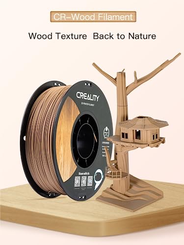Creality CR PLA Holzfilament 1,75 mm, 1 kg Spule PLA Filament, Natürliche Matte Holzstruktur, Grünes Material, Maßgenauigkeit +/- 0,03 mm, Kompatibel mit 3D-Drucker – Bild 3