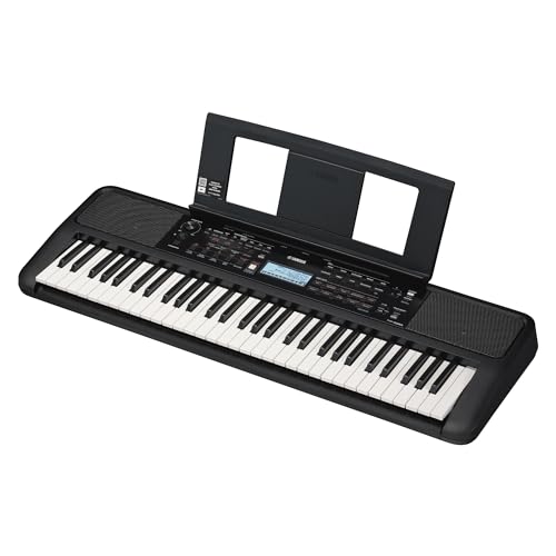 Yamaha PSR-E383 Clavier portable pour débutants, 650 voix d’instruments authentiques avec touches tactiles et une polyphonie de 48 notes - Les Beatles, Paul McCartney, John Lennon, RIngo Starr, George Harrison Yamaha PSR-E383 Clavier portable pour débutants, 650 voix d'instruments authentiques avec touches tactiles et une polyphonie de 48 notes