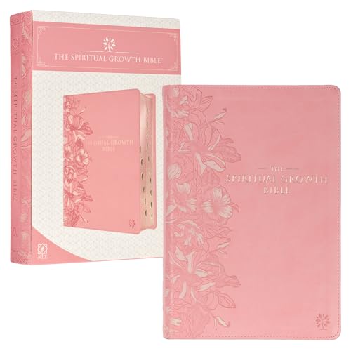 The Spiritual Growth Bible, Study Bible, NLT - New Living Translation Holy Bible, Faux Leather, Pink (NLT Spiritual Growth Bible)