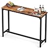 ODK 55 Inch Bar Table Bar Height Pub Table Counter Height Bar Table Rectangular High Top Kitchen Dining Counter Tables with Sturdy Legs Easy to Clean Top Indoor use Rustic Brown