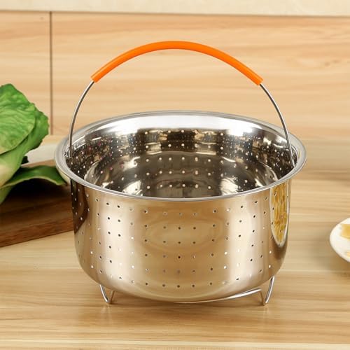 Hemoton Stainless Steel Steamer Basket - Perfect for Veggies Fish Seafood