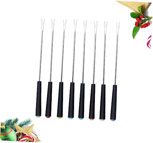 Stainless Steel Cheese Forks Set 8-Piece Barbecue Fondue Made Easy