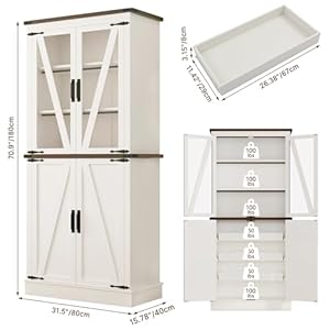   71-Tall-Kitchen-Pantry-Cabinet-with-3-Pack-Pull-Out-Drawers-for-CabinetsFarmhouse-Storage-Cabinet-with-Load-Bearing-Steel-PipePantry-Organizers-and-Storage-for-KitchenDining-RoomAntique-White
