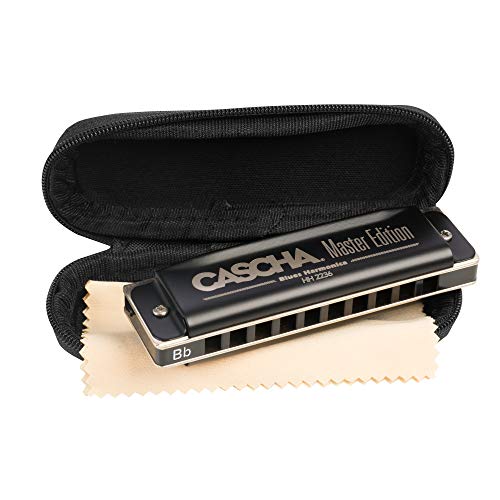 Cascha Master Edition Harmonica Blues Harmonica en si bémol avec étui souple et chiffon de nettoyage, Blues Organ - Les Beatles, Paul McCartney, John Lennon, RIngo Starr, George Harrison Cascha Master Edition Harmonica Blues Harmonica en si bémol avec étui souple et chiffon de nettoyage, Blues Organ
