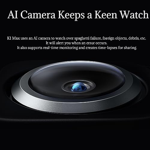 Creality K1 MAX 3D Drucker bei 600mm/s Druckgeschwindigkeit, FDM Drucktechnik mit Doppel Lüfternkühlung,2000mm/s² Beschleunigungen,Fernsteuerung mit WiFi-Verbindung,Z-Achse Position – Bild 7