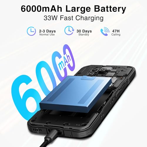 DOOGEE V20S 5G Outdoor Handy Ohne Vertrag 2025,32GB+256GB(TF 2TB),6.43'' 2K+1.58" AMOLED Rear Display,Android Outdoor Smartphone,50MP+24MP Nachtsicht,6000mAh/33W,5G Dual SIM/OTG/Face ID/Fingerabdruck – Bild 7