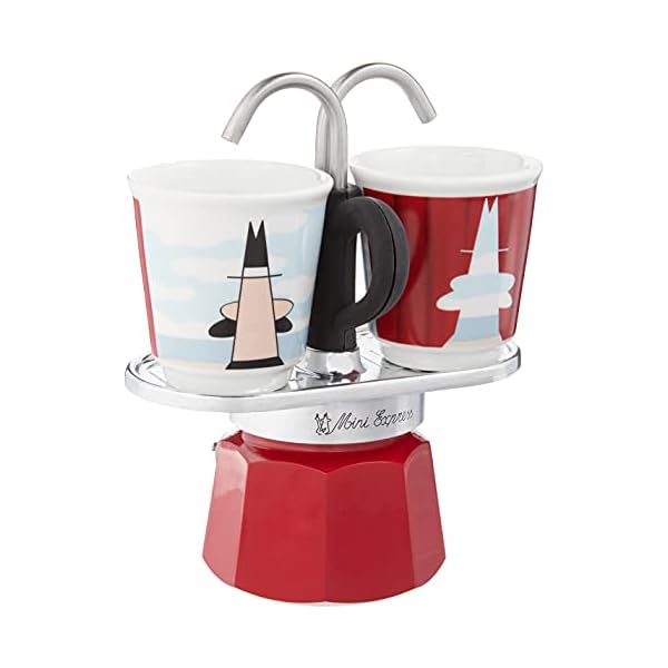   Bialetti-Mini-Express-Magritte-Moka-Set-includes-Coffee-Maker-2-Cup-28-Oz-2-shot-glasses-Red-Aluminium