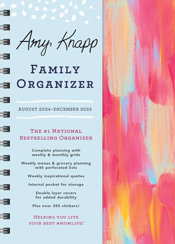 2025 Amy Knapp's Family Organizer: 17-Month Weekly Planner for Mom (Includes Stickers, Thru December 2025)