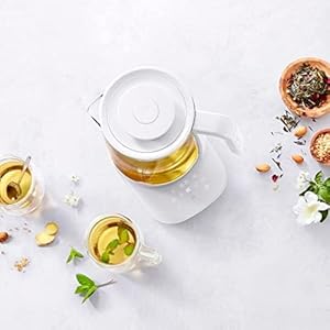 Zwilling enfinigy glass kettle 17l tea kettle 6 preset temps for the perfect cup tea timer silver  urban country home decor