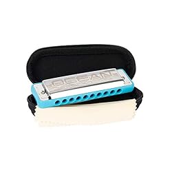 Cascha Ocean Rock Harmonica diatonique professionnel 10 trous en bronze phosphoreux avec étui souple et chiffon de nettoyage - Les Beatles, Paul McCartney, John Lennon, RIngo Starr, George Harrison