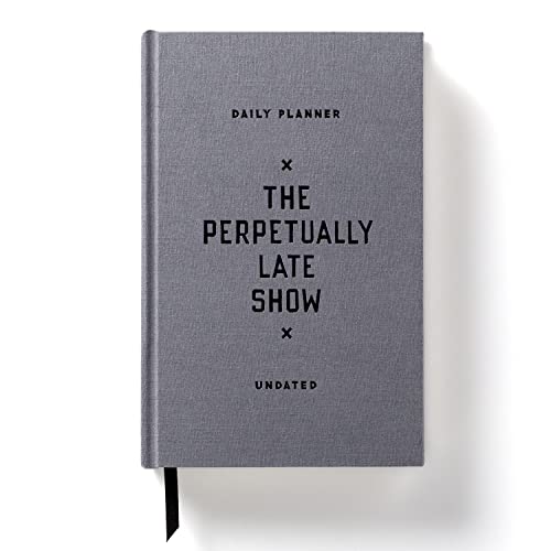 Brass Monkey Perpetually Late Undated Planner, 6” x 9” – Daily Planner with 366 Days (336 Pages) – Random Holidays and Fun Added In – Mini Planner with Bookmark Included
