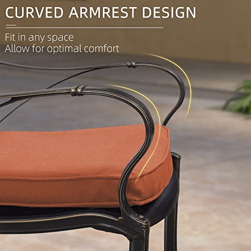 PURPLE-LEAF-Patio-Dining-Set-Cast-Aluminum-5-Piece-Patio-Furniture-Set-with-4-Dining-Armchairs-and-47-Round-Table-4-Cushions-Included-for-Lawn-Yard-Garden-Rhombic-Brick-Red-Outdoor-Dining-Set PURPLE LEAF Patio Dining Set Cast Aluminum 5 Piece Patio Furniture Set with 4 Dining Armchairs and 47 Round Table 4 Cushions Included for Lawn Yard Garden Rhombic Brick Red Outdoor Dining Set