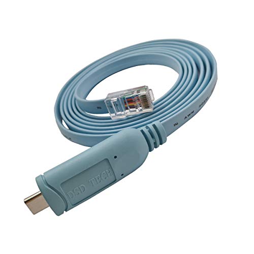 DSD TECH Konsolen Kabel USB C auf RJ45 SH-RJ45B mit FTDI Chip für Cisco NETGEAR Router/Switches Unterstützt MacBook Pro/Air 2018 und andere USB-C-Laptops