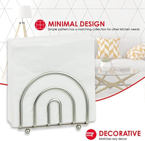 Stylish Napkin Holder with Satin Nickel Design