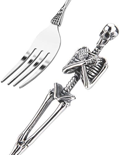 ONEKOO Dinner Fork Premium Stainless Steel Dishwasher Safe Unique Skull Design