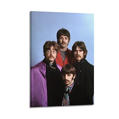 Poster décoratif sur toile The Beatles – Pour chambre à coucher – 20 x 30 cm - Les Beatles, Paul McCartney, John Lennon, RIngo Starr, George Harrison Poster décoratif sur toile The Beatles - Pour chambre à coucher - 20 x 30 cm