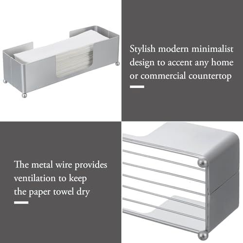 FOLDABLE METAL TABLETOP PAPER TOWEL DISPOSER TRAY