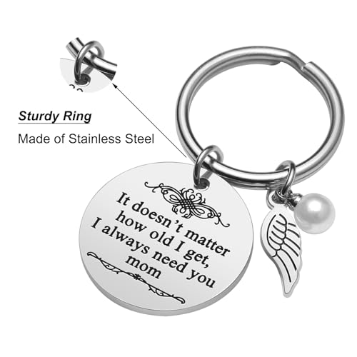 iJuqi Mother's Day Gifts from Daughter Son for Mom Birthday Valentine's Day Christmas Gifts Mom Keychain Mother Keyring - Image 5