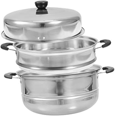 GLEAVI 3-Tier Steaming Pot Set with Basket