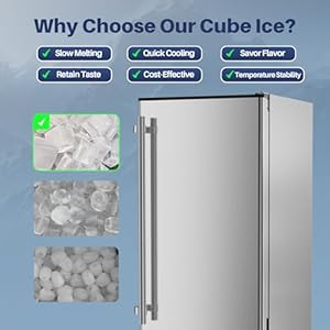Coolake 15 inch wide under counter ice maker machine 80lbsday built in freestanding ice maker with 25lbs storage bin stainless steel self cleaning lcd panel under cabinet ice maker for home office  urban country home decor