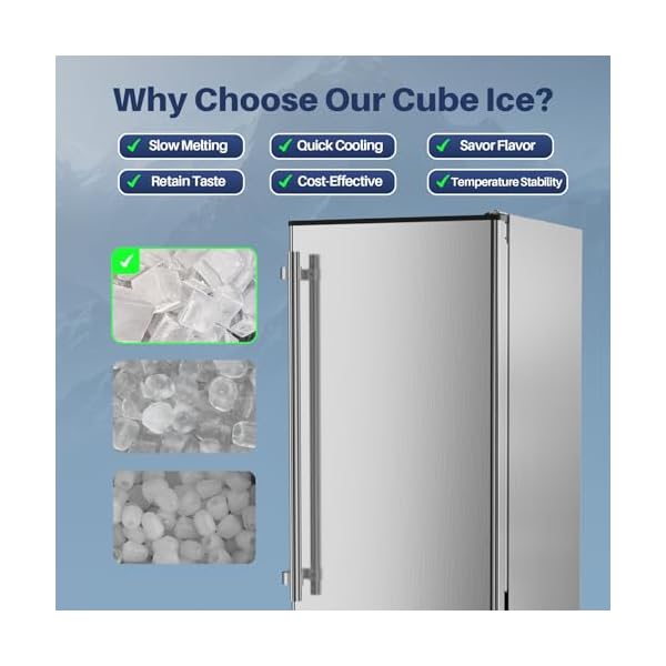 Coolake 15 inch wide under counter ice maker machine 80lbsday built in freestanding ice maker with 25lbs storage bin stainless steel self cleaning lcd panel under cabinet ice maker for home office  urban country home decor