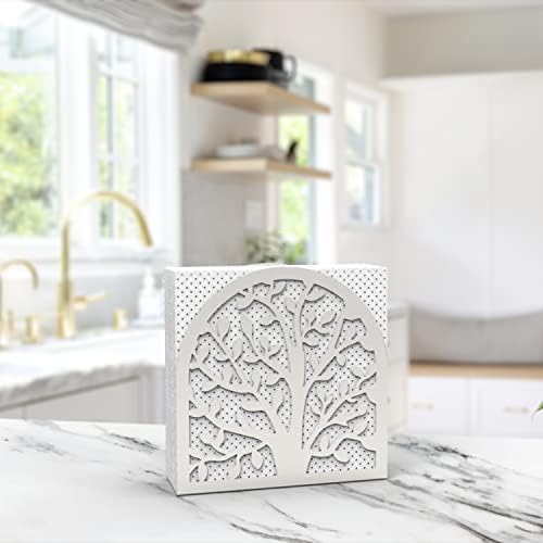 Stylish Metal Napkin Holder Retro Design Silver