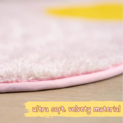 Yoodly Flower Rug - Ultra Soft Nonslip 30 Inch Pretty in Pink