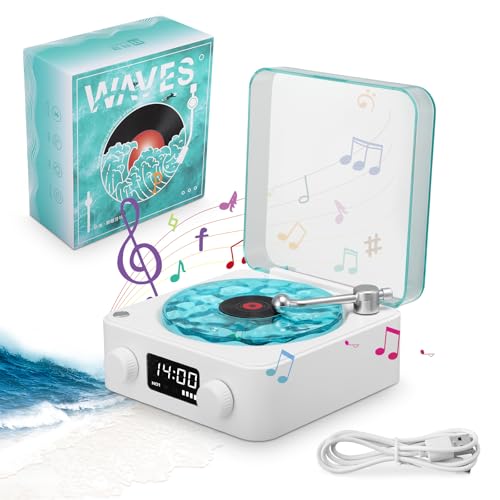 The Waves Lecteur de Vinyle, Platines vinyles Bluetooth, Tourne-Disque Vinyle Vintage, Haut-Parleur Bluetooth avec lumières et réveil pour Chambre, Bureau, fête, Son Surround stéréo 360° - Les Beatles, Paul McCartney, John Lennon, RIngo Starr, George Harrison The Waves Lecteur de Vinyle, Platines vinyles Bluetooth, Tourne-Disque Vinyle Vintage, Haut-Parleur Bluetooth avec lumières et réveil pour Chambre, Bureau, fête, Son Surround stéréo 360°