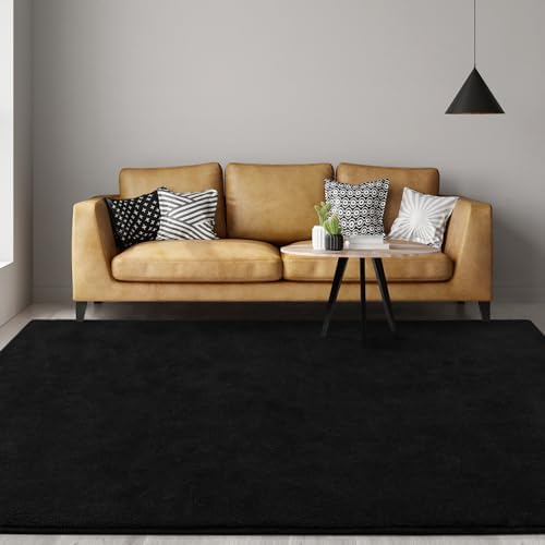 Gifeas 4x6 Black Area Rug - Thick Memory Foam Ultra Soft Non-Slip