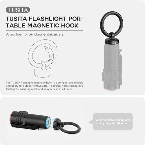 TUSITA Magnetic Hook for Olight NEBO Flashlights - Compact Reliable