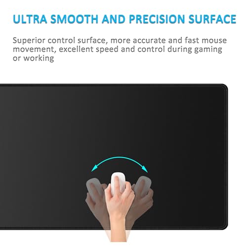 LL-COEUR XXL Schwarz Mauspad Gaming Mouse Mat Laptops Schreibtischunterlage Desk Pad (1100 x 500 x 3 mm) – Bild 7