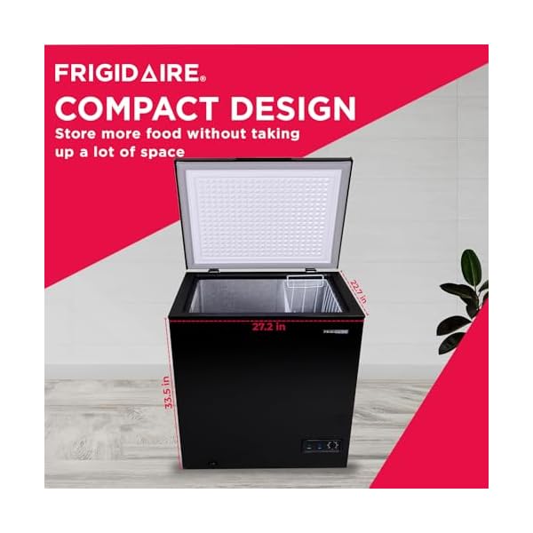   Frigidaire-EFRF5003-BLACK-Chest-Deep-Freezer-GARAGE-READY-50-Capacity-Black-Adjustable-Thermostat-Removable-Vinyl-Coated-Wire-Basket-Easy-Defrost-Drain-5-cu-ft