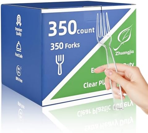 350 Count Clear Plastic Forks