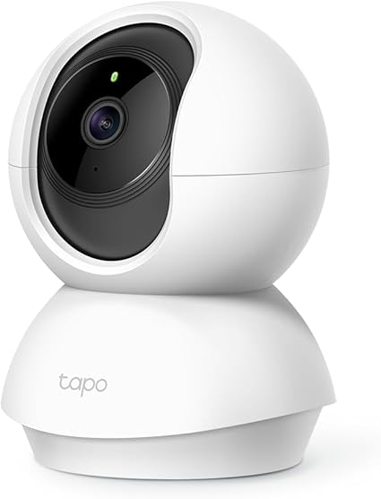 Tapo 2K(3MP) Caméra Surveillance WiFi intérieure 360° C210, Vision nocturne, Notifications en temps réel, Détection de personne, Suivi de mouvement, Télécommande, Compatible avec Alexa