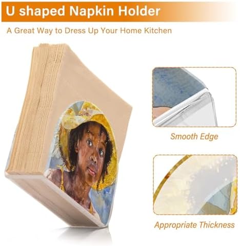 ALAZA Napkin Holder African American Napkins Dispenser