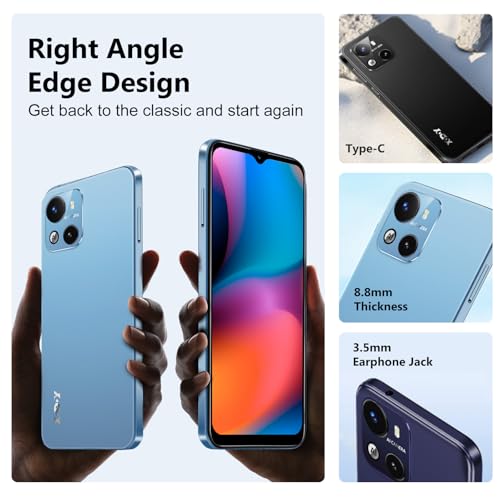 Xgody X18 Handys, Smartphone 6,3 Zoll IPS Bildschirm, 4G Android 10 OS Dual SIM Billiges Telefon, Quad Core 2GB+16GB, 8MP+5MP Kamera, 4000mAh Akku, GPS Face ID Smart Phone(Far Peak Blue) – Bild 7
