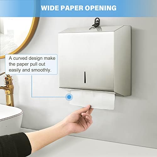 Premium Gorlary Wall-Mounted Dispenser for Papers Napkins Commercial Use
