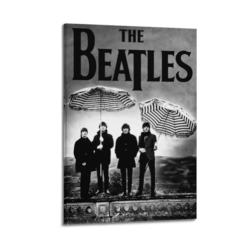 DATOZA Poster des Beatles sur toile – Impression d’art moderne pour chambre à coucher – 60 x 90 cm - Les Beatles, Paul McCartney, John Lennon, RIngo Starr, George Harrison DATOZA Poster des Beatles sur toile - Impression d'art moderne pour chambre à coucher - 60 x 90 cm