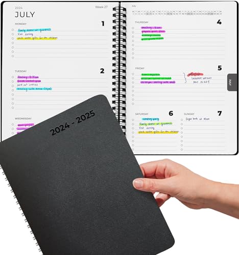 A5 Diary 2024 & 2025 - Work Diary JUL 2024 to AUG 2025 - Soft Cover Minimalist Appointment Planner 2025 - Better Organisation - Weekly Planner 2024 - Academic Diary 2025-2025 Daily Planner Diary