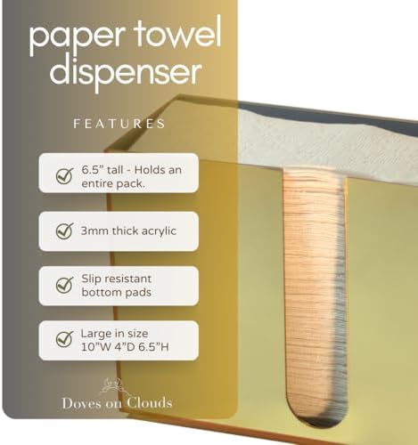 Doves On Clouds Gold Trifold Napkin Dispenser