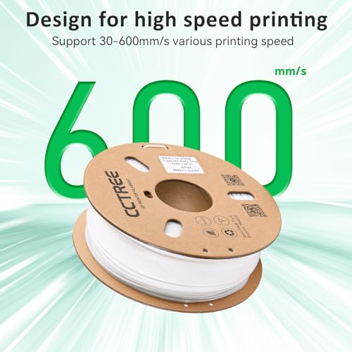 CCTREE PETG 3D Drucker Filament 1,75 mm, Ausgezeichnete Zähigkeit, Maßgenauigkeit +/- 0.03mm, 1kg Spule (2.2lbs), für most FDM 3D Drucker, Weiß – Bild 4