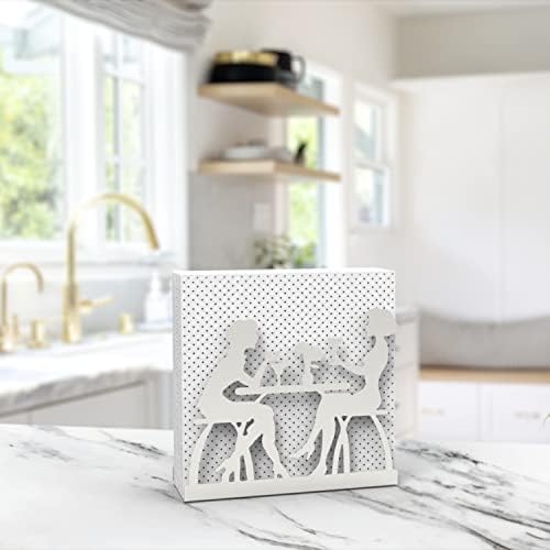 Solid Metal Napkin Holder Silver